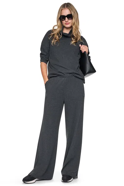 Dkny Women's High-rise Relaxed Straight Leg Pants In Gray