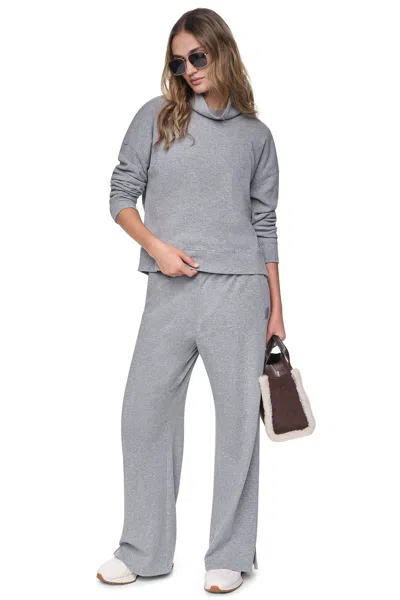 Dkny Women's High-rise Relaxed Straight Leg Pants In Gray
