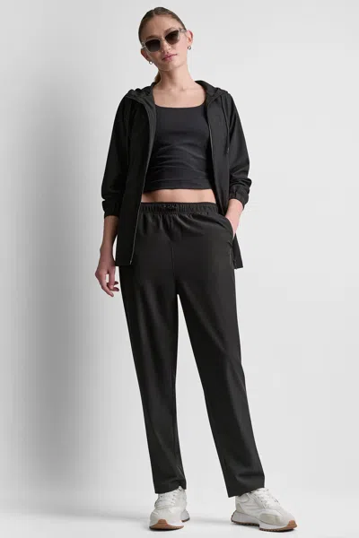 Dkny Women's High-rise Tapered Straight Leg Pants In Black