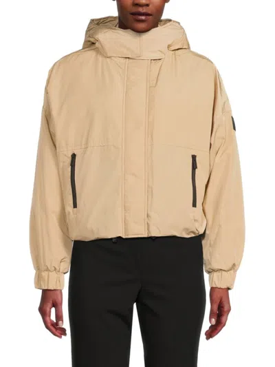 Dkny Women's Hooded Oversized Puffer Jacket In Brown