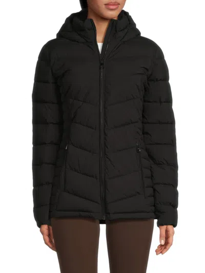 Dkny Women's Hooded Puffer Jacket In Multi