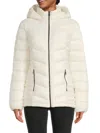 Dkny Short Packable Coat In Pearl