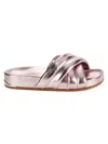 Dkny Crisscross Strap Slide Sandal In Dusty Rose