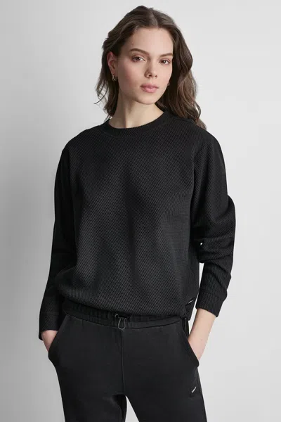 Dkny Women's Jacquard Knit Pullover In Black