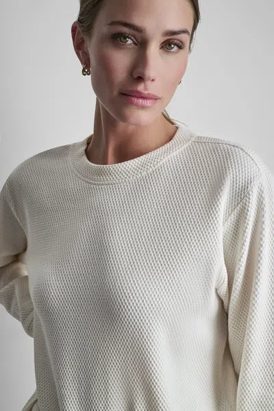 Dkny Women's Jacquard Knit Pullover In White