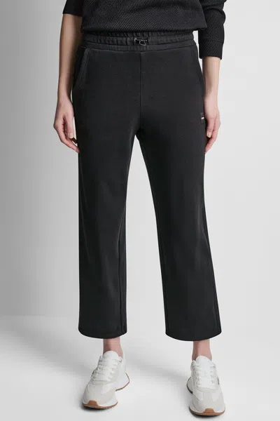 DKNY WOMEN'S JACQUARD MIX HIGH RISE ANKLE PANTS