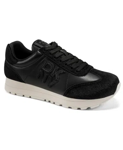 Dkny Women's Jaylani Lace-up Sneakers In Black