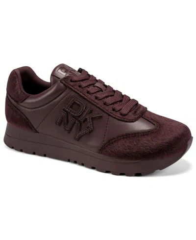 Dkny Women's Jaylani Lace-up Sneakers In Burgundy