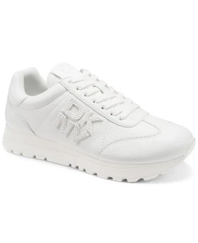 Dkny Women's Jaylani Lace-up Sneakers In White