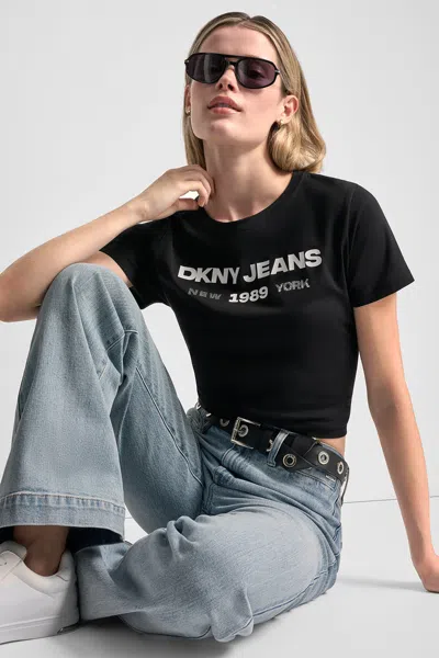 Dkny Women's Jeans 1989 Logo T-shirt In Black