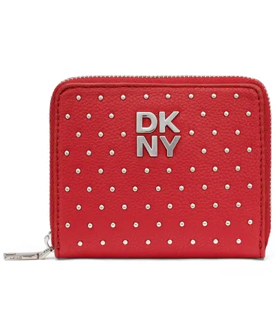 Dkny Women's Jenny Zip Around Wallet In Red