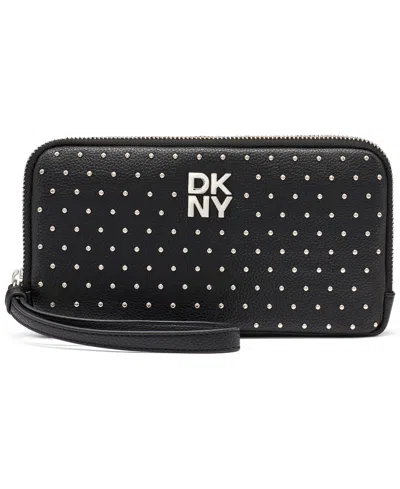 Dkny Women's Jenny Zipper Around Wallet In Black