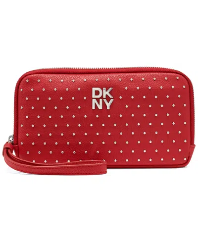Dkny Women's Jenny Zipper Around Wallet In Red
