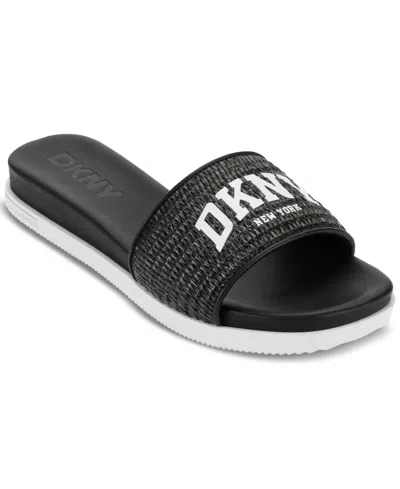 Dkny Women's Joa Logo Slide Sandals In Black