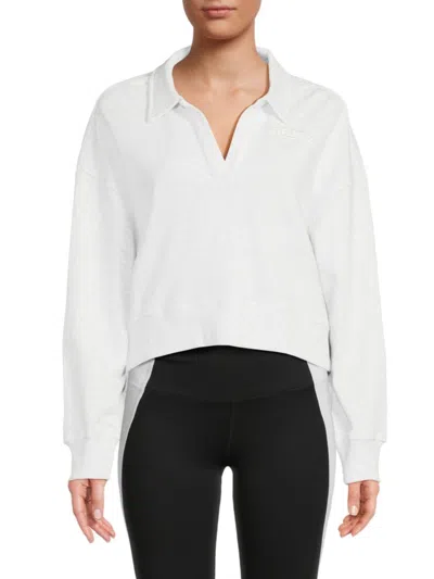 DKNY WOMEN'S JOHNNY COLLAR SWEATSHIRT