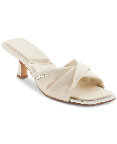 Dkny Women's Jolaine Twist Slide Sandals In Bone