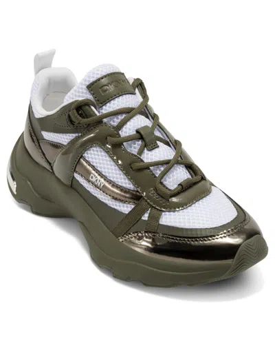 Dkny Women's Juna Lace Up Sneakers In Green