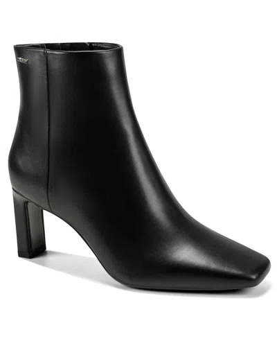 Dkny Women's Kaelani Zipper Heeled Booties In Black