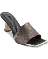 Dkny Kailyn Lizard Embossed Sandal In Pewter