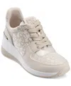Dkny Women's Kamay Lace-up Wedge Sneakers In Hemp
