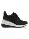 Dkny Women's Kamay Monogram Platform Sneakers In Black
