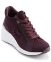 Dkny Women's Kasia Lace-up Wedge Sneakers In Wine