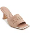 Dkny Keke Womens Embossed Leather Slide In Blush