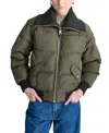 Dkny Women's Knit-trim Zip-front Puffer Coat In Loden