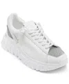 Dkny Women's Lacamp Glitter Sneakers In White