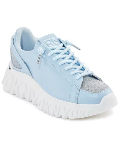 Dkny Women's Lacamp Lace-up Sneakers In Celeste
