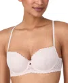 Dkny Deco Underwire Lace Balconette Bra In Pink