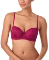 Dkny Women's Lace Deco Balconette Bra Dk7555 In Purple