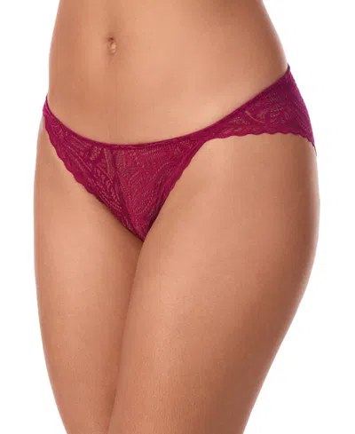 Dkny Women's Lace Deco Bikini Underwear Dk8552 In Purple