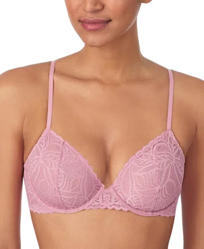 Dkny Women's Lace Deco Unlined Underwire Bra Dk7552 In Lilas