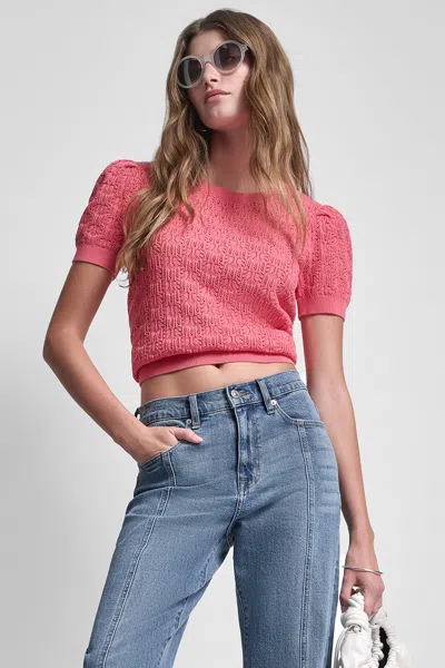 Dkny Women's Lace Pointelle Stitch Sweater In Multi