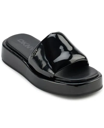 Dkny Women's Lachine Platform Slide Sandals In Black
