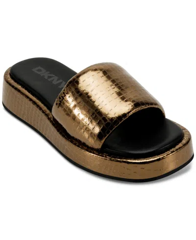 DKNY WOMEN'S LACHINE PLATFORM SLIDE SANDALS