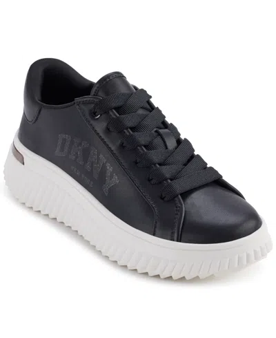 Dkny Women's Larissa Lace Up Platform Sneakers In Black