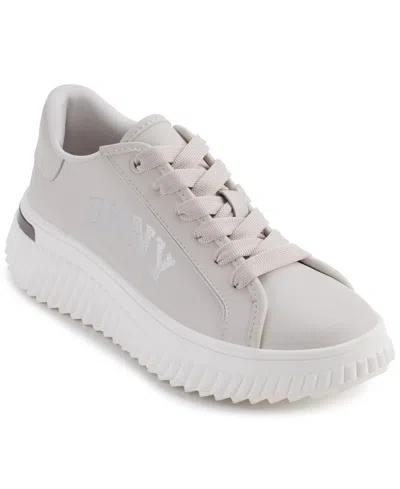 DKNY WOMEN'S LARISSA LACE UP PLATFORM SNEAKERS