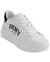 Dkny Logo Sneaker In Bright White,black