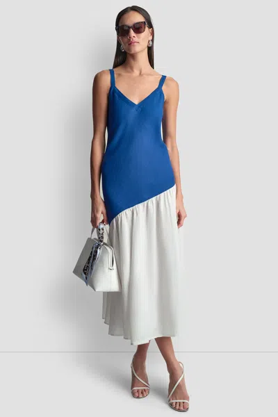 Dkny Women's Linen Two-tone Midi Dress