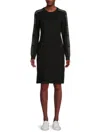 Dkny Women's Logo A-line Knee-length Dress In Black