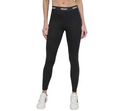 Dkny Women's Logo Elastic Full Length Tight Pants