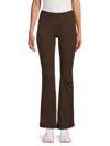 Dkny Women's Logo Flared Leggings In Brown