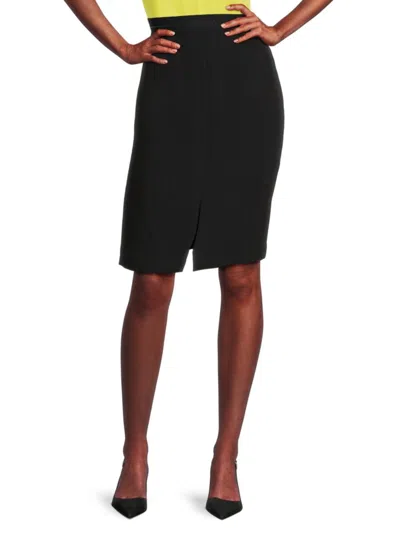 Dkny Women's Logo Knee-length Skirt In Black