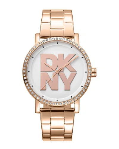 Dkny Women's Logo Watch In Gold