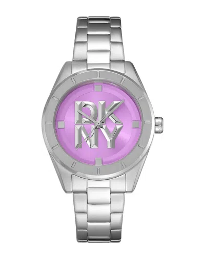 Dkny Women's Logo Watch In Metallic