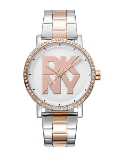 Dkny Women's Logo Watch In Pink