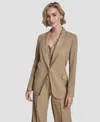 Dkny Women's Long-sleeve Blazer In Brown