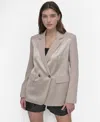 Dkny Women's Long-sleeve Open-back Jacket In Animal Print